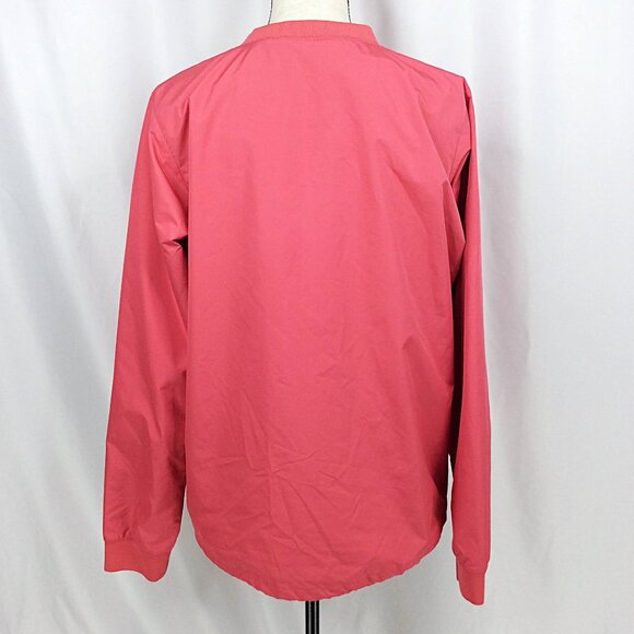 Cabelas Pullover Windbreaker Shirt Jacket Womens Size XL Pink V-Neck Pockets - Picture 3 of 10